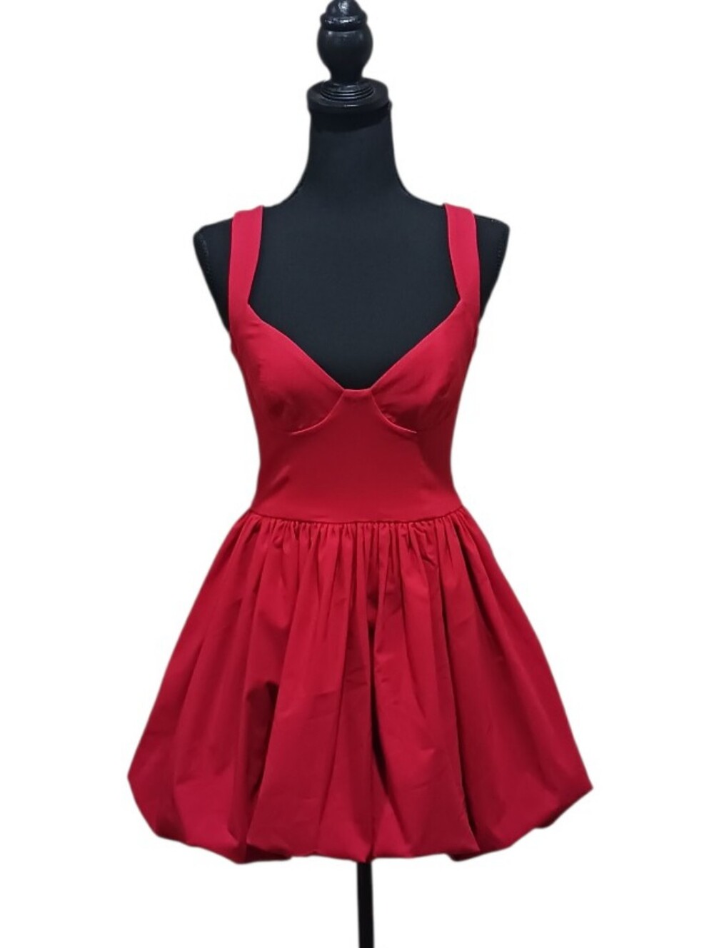 NBD Yaritza Bubble Mini Dress Red Cocktail - Picture 2 of 9